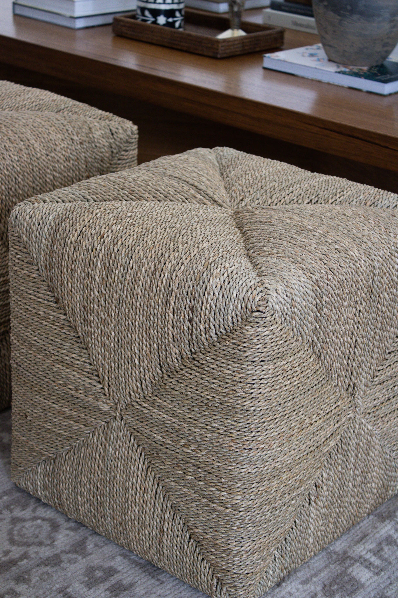 Panama Woven Ottoman